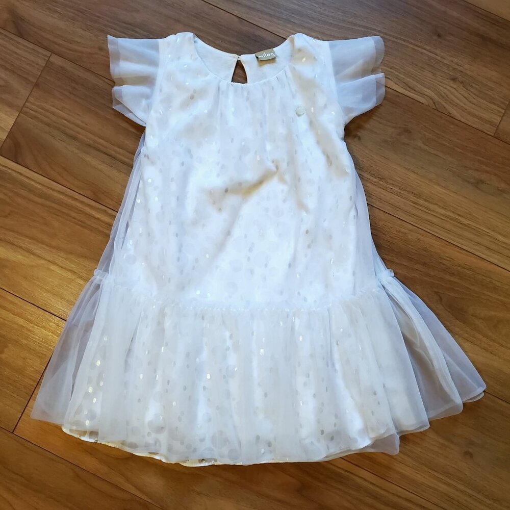 Milon White Tulle Dress Size 10